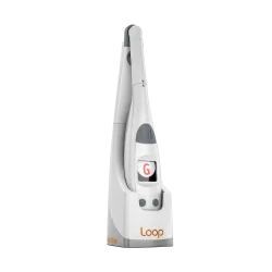 Loop Smart LED Curing Light by Garrison Dental - Base and Light together HERO Shot Transparent